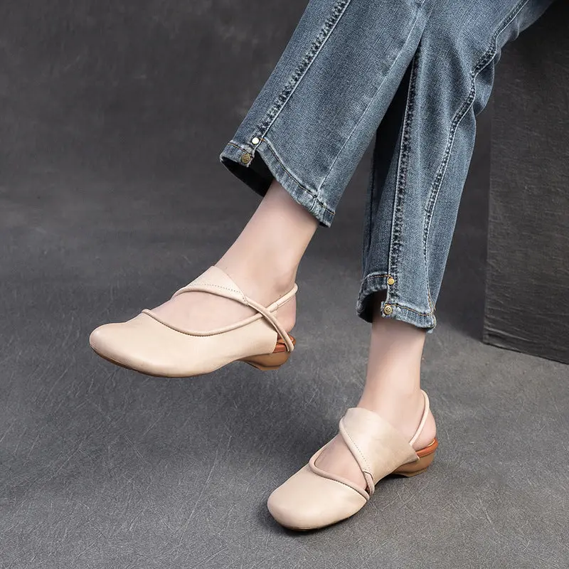Women Casual Fashion Leather Flat Sandals online